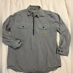 Vintage Men’s Carhartt Hickory Shirt jacket Medium 100% cotton 100092 925